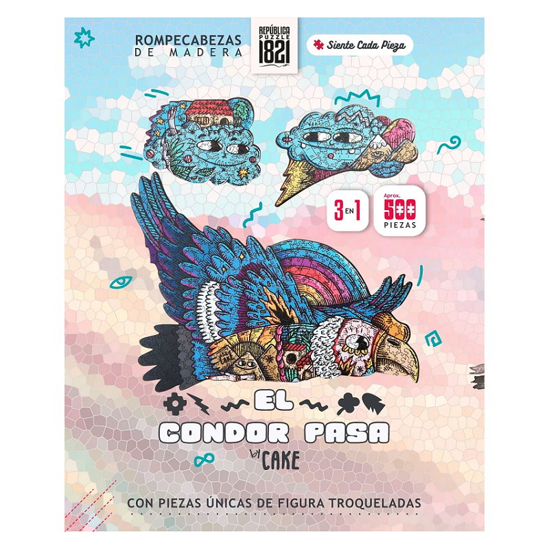 Puzzle de madera 500 Pzs - EL CONDOR PASA BY CAKE