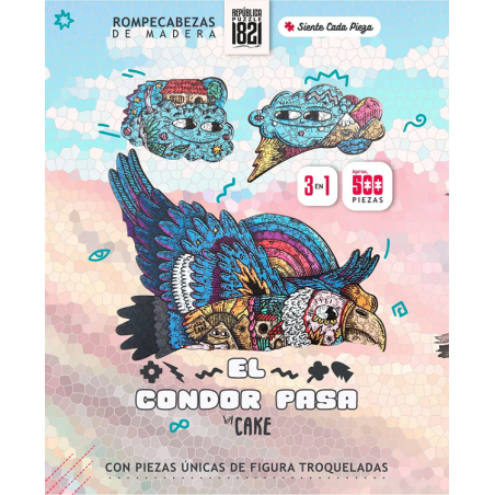 Puzzle de madera 500 Pzs - EL CONDOR PASA BY CAKE