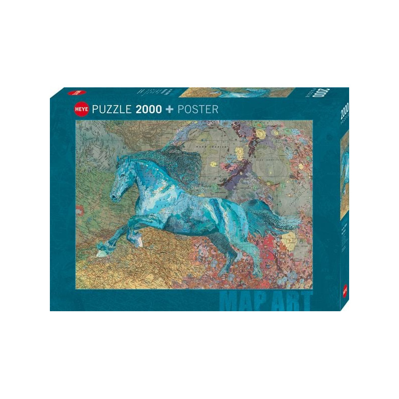 Puzzle 2000 pzs. Map Art, Map Horse