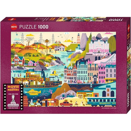 Puzzle 1000 pzs. Movie Masters, Wes Anderson Films