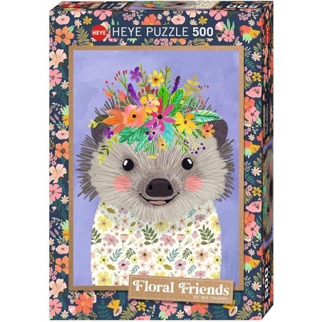 Puzzle 500 pzs. Floral Friends, Funny Hedgehog