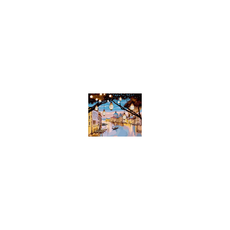 KIT PAINT BY NUMBERS FESTIVAL DE LUCES EN VENECIA 40X50