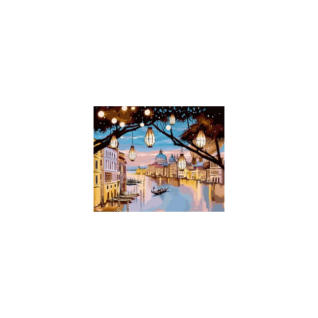 KIT PAINT BY NUMBERS FESTIVAL DE LUCES EN VENECIA 40X50