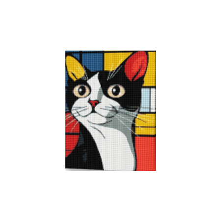 KIT DIAMOND PAINTING CON BASTIDOR MISTERIO FELINO 30X40