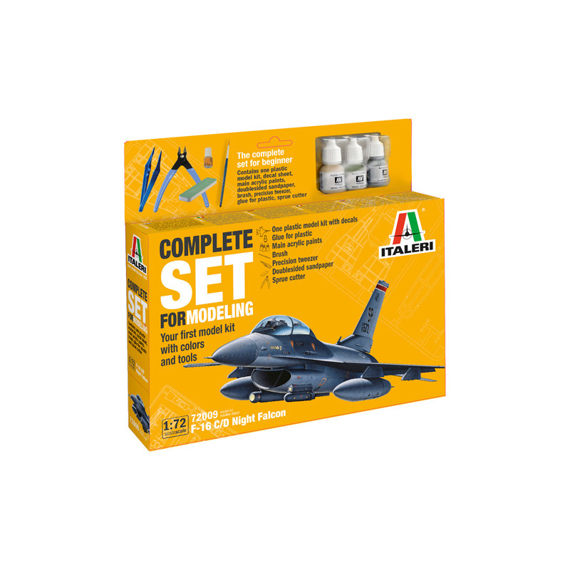 MODELO 1:24 COMPLETE SET FOR MODELING: F-16 C/D NIGHT FALCON