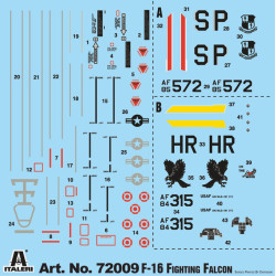 MODELO 1:24 COMPLETE SET FOR MODELING: F-16 C/D NIGHT FALCON