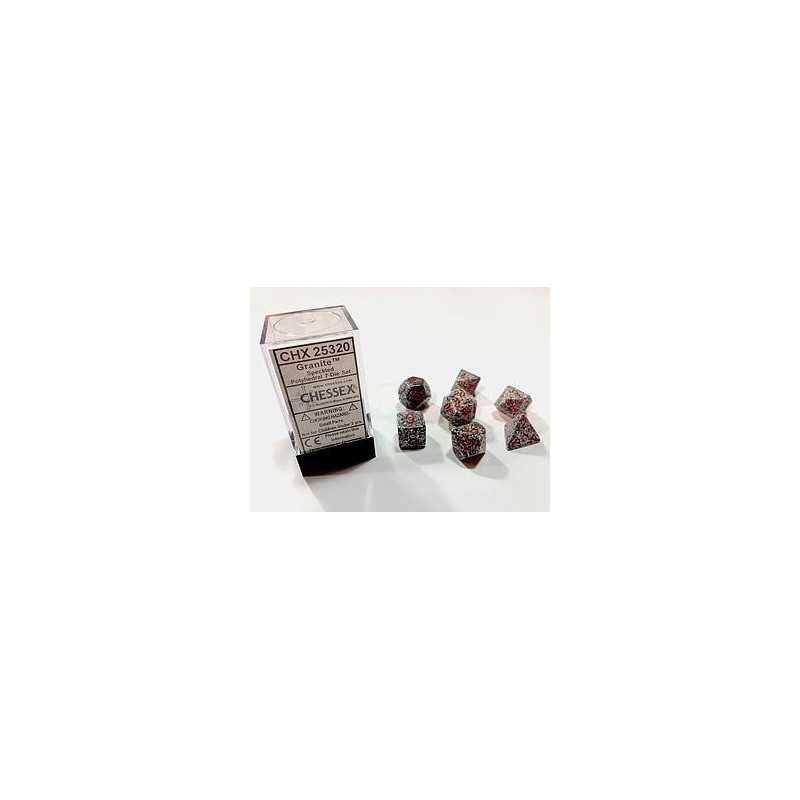 SET DE 7 DADOS MOTEADOS GRANITO