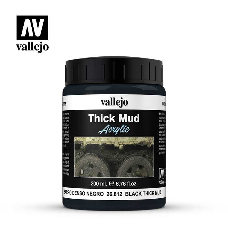 DE Texturas de barro 200ml, Barro negro denso