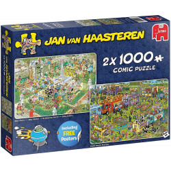Puzzle 2x1000 pzs. Jan van Haasteren, Food Festival